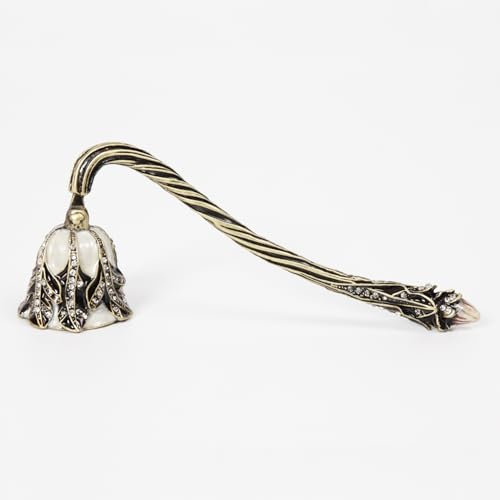 thewense Candle Snuffer, Vintage Candle Extinguisher with Long Handle, Decorative Antique Metal Candle Extinguisher Snuffer as Gifts for Home Decor