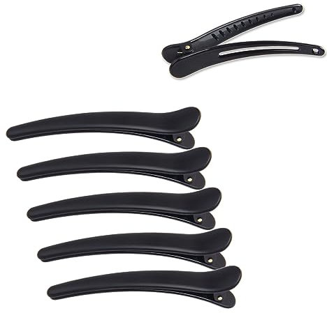 FOMIYES 12Piezas Horquillas de Pelo Negras para Mujeres y Niñas Clips de Cocodrilo de Diseño Forma de Accesorios para Peinados Diarios y Salones
