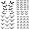 Tatouages temporaires d'Halloween, chauves-souris vampires noires, araignées, fantômes, cicatrices, tatouages réalistes de maquillage farce