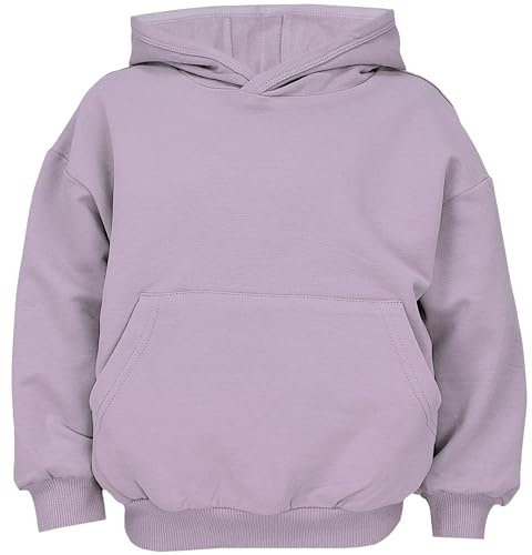 TupTam Hoodie Bio-Baumwolle Jungen Mädchen Kapuzenpullover Sweatshirt Bio-Baumwolle, Größe 92-116, Farbe: Lavendellila Uni, Größe: 98/104
