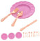 INOOMP 1 Juego Set de vajilla de la casa de muñecas vajilla Infantil Decoracion casa Decoracion hogar casa muñecas Mini Placas de la casa Mini Tenedores de casa Resina Rose