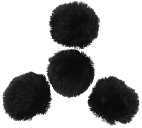 VERDANVERSE 4 Stück Pompon-Brosche Flauschige Bommel-Anstecknadel Abnehmbares Pompon-Dekor Für Kleidung Hüte Schmuck Und Diy-Bastelprojekte