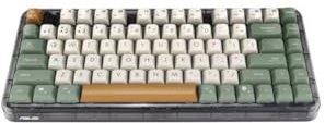 ASUS Jelly75 Keyboard KD201 - Clavier Mécanique 75% sans Fil Tri-Mode (USB-C / 2,4 GHz/Bluetooth) - Switchs Linéaires - Rétroéclairage Blanc - Windows (Orange Meadow)