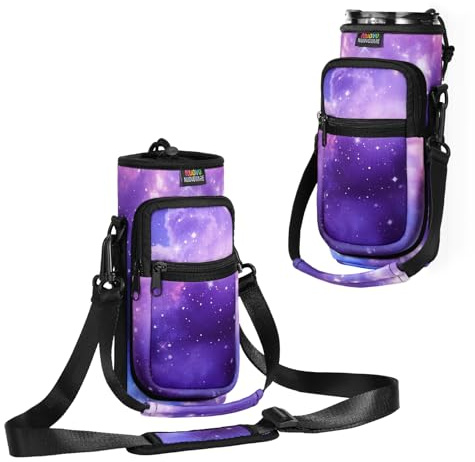 Nuovoware Magnetic Gym Bag, 750ml, Water Bottle Carrier, Starry Purple