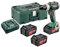 Metabo 602325960 Akkuschrauber BS 18 LT BL Set 18V, Bürstenlos - inkl. 3 CAS Li-Power Akkupacks (18 V/4,0 Ah); Ladegerät und MetaLoc-Koffer