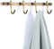 Wincase Wall Mounted Antique Brass Brushed Bronze Row Hooks with 4 Heavy Duty Hooks