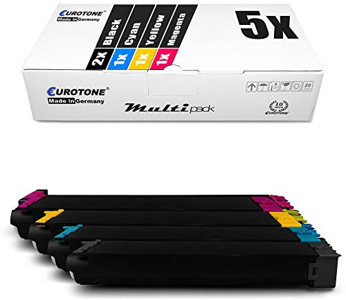 Eurotone 5X Müller Printware Toner für Sharp MX-C 310 311 312 380 381 400 401 402 SC P ersetzt MXC-38 GT MXC38GT Set