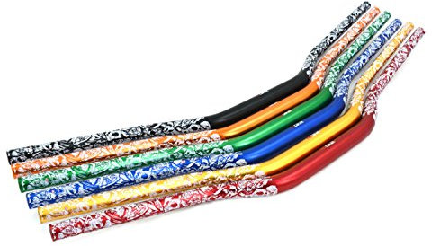 JenNiFer 28Mm Guidon Poignée Fat Bar Large ATV Quad Motocross Enduro Dirt Pit Bike - Orange