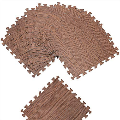 Monzana Tapiz de Suelo Set 8X Base Protectora Piscina Alfombrilla Fitness Puzzle 45x45cm Goma EVA Aspecto Laminado
