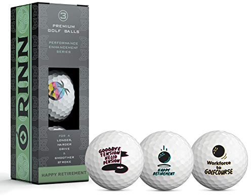 O'Rinn Golf Golfbälle zum Ruhestand, 3er-Pack, Geschenke für Golfer - Kollegen - Ruhestand Party Supplies & Favors - Geschenk zum Ruhestand