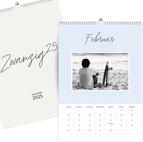heaven+paper® Fotokalender 2026 zum selbstgestalten | Bastelkalender 2026 A4 aus extra dickem 250 g/m² Karton | Wandkalender 2026 Made in Germany