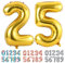 Ponmoo Luftballons Zahlen 25/52 Gold, Riesen Nummer 0 1 2 3 4 5 6 7 8 9 10-19 20-29 30-39 40 50 60 70 80 90 100, groß Folienballons für Hochzeit Jubiläum, Geburtstagsballons Party Dekoration