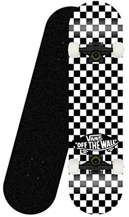 HUADUO Komplettes professionelles Standard-Skateboard, 31-Zoll-Skateboard aus schwarz-weiß kariertem Ahorndeck mit Doppelkick für Erwachsene, Kinder und Anfänger-Schwarzes weißes Rad der Halterung