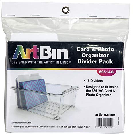 ArtBin Trennblätter Karten-und Foto-Trennwand, Kunststoff, Weiss/opulenter Garten, Dividers