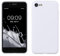 kwmobile Hülle kompatibel mit Apple iPhone SE (2022) / iPhone SE (2020) / iPhone 8 / iPhone 7 Hülle - gummierte TPU Silikon Handyhülle - Schutzhülle für kabelloses Laden - Case in Weiß matt