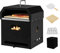 COSTWAY 4-in-1 Pizzaofen, Outdoor-Grill, holzbefeuerter Pizza Ofen mit wasserdichter Abdeckung, Pizzastein, Pizzaschaufel und Grillrost, tragbarer Gartenofen für Garten, Camping, Party