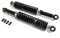 340mm Tieferlegungs-Stoßdämpfer Set in Schwarz passend für Simson Duo, Schwalbe, S50, S51, Puch, Zündapp, Hercules – Hydraulisch gefedert, 5-fach verstellbar, inkl. Reduzierhülsen