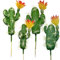 Woohome 4 Pz Artificiali Succulente, Succulente Piante Artificiali Cactus di Artificiali Piante Grasse Finte Decorative Uncotted Faux Flower Succulente per Parete DIY Home Decor