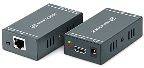 HDMI Extender Prolonger 50m/165ft Cat5e/Cat6, Câble HD 1080p Support Fonction d'apprentissage 3D EDID Et le Travail de Fourniture Unique (Emetteur and Receiver)