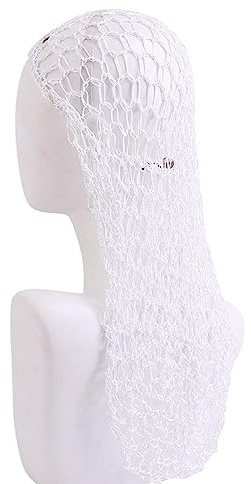 LUMoony Haarnetz 43cm Haarnetze Für Damen Kopfhaube Haarnetz Haarnetz Langes Haar Snood Abdeckung Turban Netzmütze Mesh-Haarnetz Haarschmuck Haarschutznetz für Frauen Mädchen