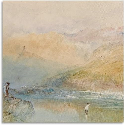 LVTFCO Famous Jmw Turner Poster Abstract Landscape Wall Art Jmw Turner Prints Jmw Turner Canvas Painting For Home Wall Decor Picture 50x50cmx1 No Frame