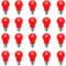 ZFQ Bunte Glühbirnen E27 3W, E27 Farbige LED lampen, E27 A50 Schraubkappe Rot Glühbirne, für Außen, Partys, Bühnen, Innendekorationen, 20er Pack