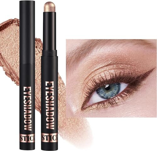Eyeshadow Stick，Glitter and Matte Eyeshadow，Creme Lidschatten，Waterproof，Glitzerndes Augen-Make-up Kreieren（#16）