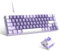 MageGee Portable 60% Gaming Mechanical Keyboard, Minimalist MK-Box RGB Backlit Compact 68 Keys Wired Office Keyboard with Violet Switch for Windows Laptop PC Mac Convenient(Purple & Purple)