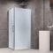 Lato Fisso per Porta Battente Briar 6 Millimetri Chrome per Box Doccia Parete Doccia (cm 72-75 x 195 H Stampato)