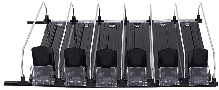 Organizador De Bebidas Para Nevera, Empujador Automático De Bebidas Ancho De Deslizamiento Ajustable Operación Simple Mano De Obra Ahorro De Espacio Negro Organizador De Latas Autoempujantes(31cm)