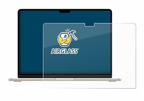 BROTECT Schutzglas für Apple MacBook Air 15 M3 2024 / M2 2022 Schutzfolie Made in Germany Panzer Folie Glas Displayschutz [ 9H, Anti-Fingerprint]