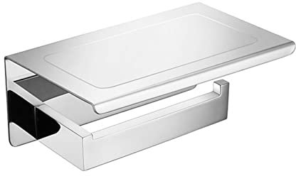 toilettenpapierhalterung klebend Badezimmer-Hardware-Zubehör Toilettenpapierhalter Matt schwarz Weiß gebürstet Spiegel Chrom Überzogene Soild Metall Papiergestell Toilettenpapierhalterung Klebe (Size