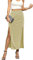 Missufe Maxirock Langer Bleistiftrock Schlitz Sommerrock Damen Röcke Elegant Party Skirt mit Hoher Taille (Gold, groß)