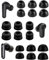 A-Focus for Soundcore Space A40 P3i P20i P30i P40i Ear Tips Kit Memory Foam Double Flange Replacement Eartips Earbuds Fit in Case Compatible with Soundcore Sport X10 X20 Life A1 Black 9 Pairs