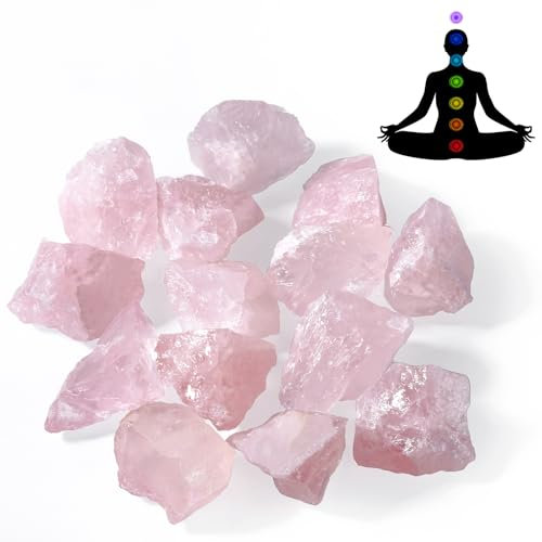 Huiguli 300g Juego de Piedras y Cristales Curativos, Piedras en Bruto 100% Naturales, Piedras Chakras Cristales Curativos para Meditación, Curación, Equilibrio de Chakras, Yoga, DIY