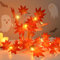 Dalugo Herbst Deko Lichterkette, 3M 20 LED Halloween Lichterkette Batterie mit 6h Timer, Ahornblätter Lichterketten für Halloween Deko, Herbstdeko, Thanksgiving, Weihnachten
