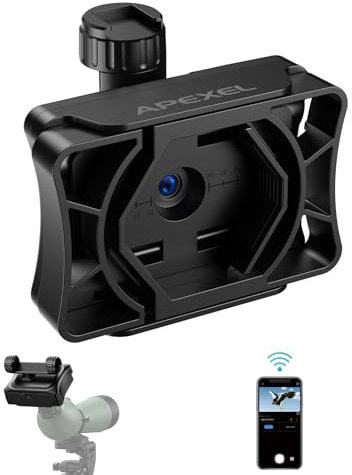 APEXEL Adattatore per oculare per telescopio elettronico WiFi, fotocamera per oculare a colori CMOS da 1/2,9 pollici per telescopio e microscopio da 23-50 mm