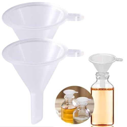 Esse Mini-Trichter-Set – 12 transparente Kunststoff-Trichter für kleine Flaschen, Labor und Reisen