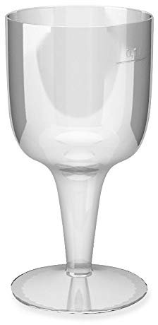 VEPATIM 60 Einweg-Weinglas 100ml PS 2 tlg. Ausführung transparent glasklar