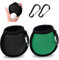FUZVOL 2 PCS Golf Ball Cleaner Pouch Waterproof Golf Accesorries Washer Pocket with Carabiner Golf Ball Cleaner Bag Accesorries Golf Ball Dry-Clean Pocket Golf Gifts for Men（Black+Green）