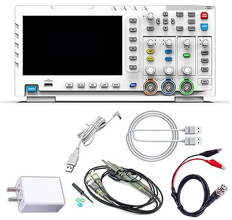 Oscilloscopio digitale, Oscilloscopio digitale USB 1014D 2 in 1 Generatore di segnale di ingresso a doppio canale 1GSa/s Frequenza di campionamento 100 MHz* 2 Larghezza di banda analogica per il setto