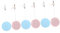 TOBBOMEY 6stücke Macaron Handy-wischtücher Runde Bildschirmreinigungstücher Für Handys Brillen Und Objektive Effektive Tragbar Und Praktisch Blaue Und Rosa Tücher