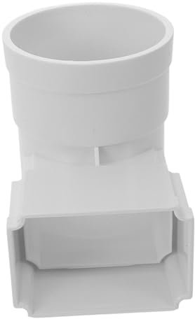 ARTIBETTER Adaptateur De Gouttière De Toit Carré À Rond Connecteur De Descente Pluviale Pour Pièces De Gouttière De Drainage Construction En Plastique Robuste
