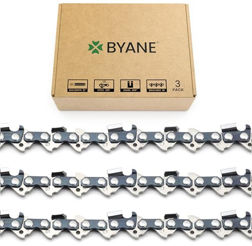 BYANE 18 Inch Chainsaw Chain, .325 Pitch, .050'' Gauge, 68 Drive Links - 23RS 68 Fits Stihl (POST 2023 .050 Gauge) 025, MS250, MS251(3 Chains)