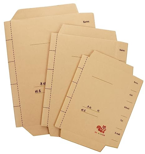 Angoily 30stücke Buch Abdeckung Aus Braunem Kraftpapier Dekorative Buchhülle Schulischer Bedarf Schützende Buchfolie Für Lehrbücher Notizbücher Und Planer