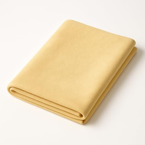 vidoelettronica Naturwildleder 40 x 60 cm – Packung 1 Stück | Super saugfähiges und weiches Tuch zum Trocknen von Auto, Motorrad, Glas und Haushalt - wiederverwendbar