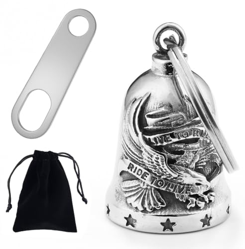 Campanella Guardian Bell, Campanellino Motociclisti, Portafortuna Con Angelo Custode e Anello Per Moto, Auto Elettriche, Biciclette