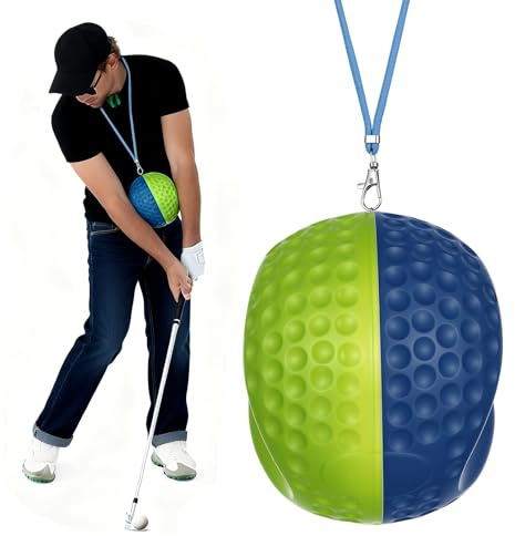 Gugxiom Golf Training Aid Ball, Golf Swing Trainer Ball for Improve Accuracy & Swing Stability, Dual-Color Golf Connection Training Aid Between Arms