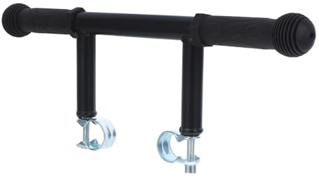 Kinderwagen Schwarz Schiebestangenverlängerung aus Edelstahl und Kunststoff | Universelle Armlehnenhalterung, Ergonomischer Griff, für Kinderwagen und Kinderwagenzubehör, Familienausflüge