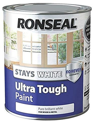 Ronseal RSLSWUTMP750 Stays ULT/Tough Matt Paint, White, 750 ml